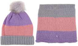 Zestaw zimowy dziewczęcy komin i czapka Yoclub Masza