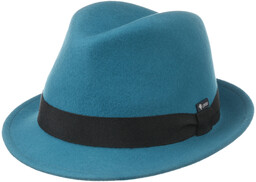 Kapelusz Dziecięcy Filc Wełniany Trilby by Lipodo, petrolowy,