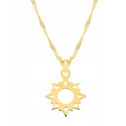 Łańcuszek złoty naszyjnik 925 Słońce Słoneczko