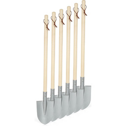 Zestaw 6 łopatek do małych stóp, szare, wykonane