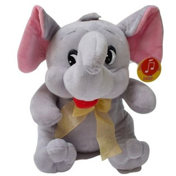 Słoń Szary z Kokardką Duży