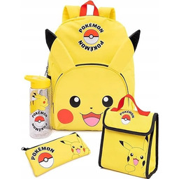 Plecak Pokemon 3D+Torba Na Lunch Piórnik Butelka