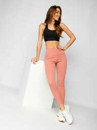Jasnoróżowe legginsy damskie Denley XL002