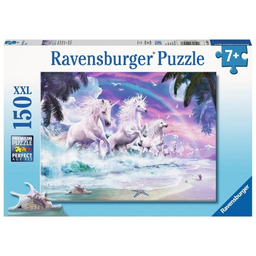 Ravensburger, puzzle, Jednorożce na plaży, 150 el.