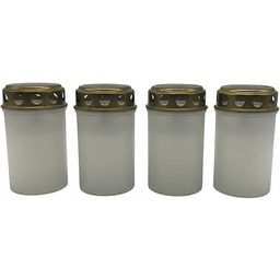 Relaxdays Znicz LED, zestaw 4 sztuk, migoczący płomień,