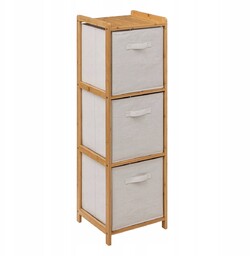 Regał Bambusowy Tidy szuflady kosze wys. 109,5 cm