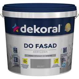 Farba akrylowa fasadowa Polinit grafit 5 l Dekoral