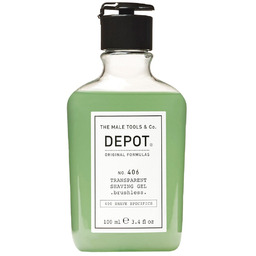 Depot 406 Niskopieniący i transparentny żel do golenia