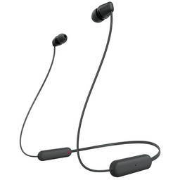 Sony WI-C100 bezprzewodowe słuchawki z mikrofonem, Bluetooth, czarne