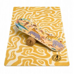 Trickboard Balance Board Large Safari z korkowym wałkiem