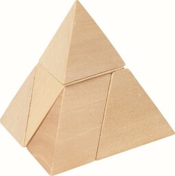 Drewniana układanka Piramida logika HS108-Goki, prezent dla 6