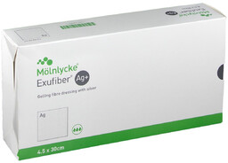 MOLNLYCKE Exufiber Ag 4,5x30cm /opk. 10 szt Żelujący