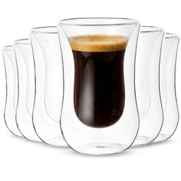 Szklanki termiczne z podwójną ścianką do kawy espresso