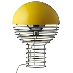 Verpan - Wire Lampa Stołowa Ø30 Chrome/Yellow