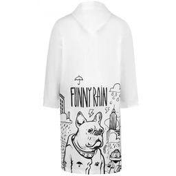 Płaszcz Przeciwdeszczowy z nadrukiem kaptur zapinany uniwersalny unisex