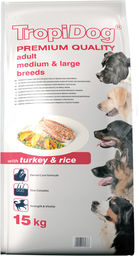 TROPIDOG Premium adult mediu & large breed indyk