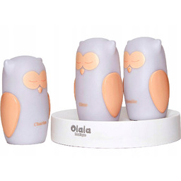 Lampka Nocna Led Z Ładowarką Indukcyjną 3 Sówki