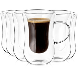 Szklanki termiczne z podwójną ścianką do kawy espresso