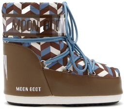 buty zimowe MOON-BOOT ICON LOW OPTICAL Brown/Elephant Grey
