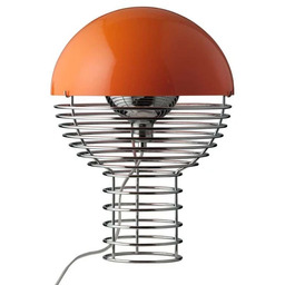 Verpan - Wire Lampa Stołowa Ø30 Chrome/Orange