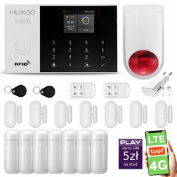 Alarm bezprzewodowy WiFi Gsm 4G Lte z aplikacją