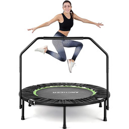 Składana trampolina odbijająca z regulowanym uchwytem, fitness, trening