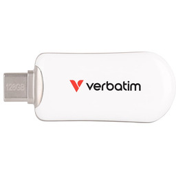 Pendrive Verbatim Plectra 128GB USB-C 3.0 White