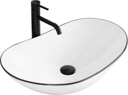 REA-U8569 Umywalka nablatowa Royal Black Edge