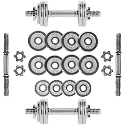 HMS 15 kg chromowana waga z walizką fitness