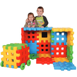 WOOPIE Klocki Edukacyjne Wafle Ogrodzenie Domek