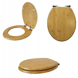 Deska sedesowa wc wolnoopadająca Mdf bambus ciężka 3043