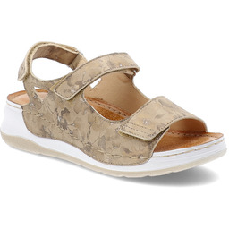 Wasak Beżowe Sandały Modne Skórzane Obuwie Damskie