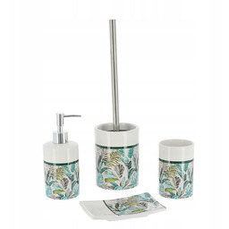 Komplet łazienkowy Jardin ozdobny Biały egzotyczny dekoracyjny modny