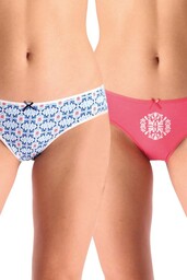 Figi damskie bawełniane (2pack) mini bikini w energetycznej