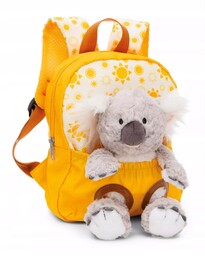 Nici 49842 Plecak 21x26cm żółty maskotka Koala 25cm
