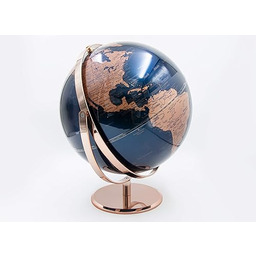 Mascagni 20FO1565 podświetlany globus, pionowy, obrotowy, kolor niebieski,