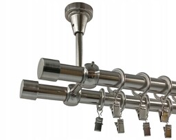Karnisz Sufitowy Nikiel 19+19mm Luna 300cm