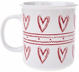 Świąteczny kubek ceramiczny Christmas heart II biały, 710