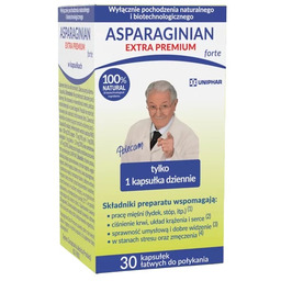 Asparaginian Extra Premium Forte, 30 kapsułek