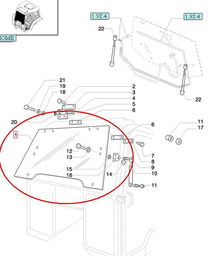 SZYBA PRZEDNIA UCHYLNA NEW HOLLAND CASE 87580303