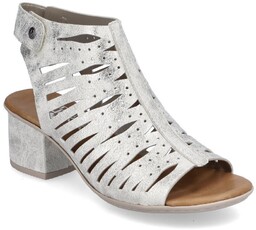 Sandały damskie Rieker 64676-60 na obcasie na rzepy