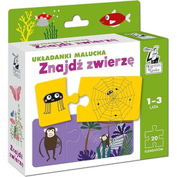 Znajdź zwierzę. Układanki malucha. Kapitan Nauka