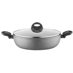 Garnek aluminiowy LAVA STONE niski szary 28 cm