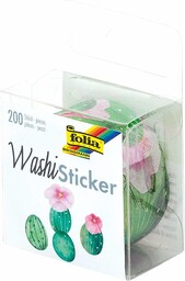 folia 26504  naklejki Washi  kaktusy, tłoczone