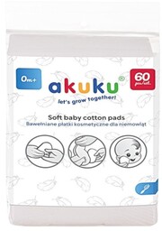AKUKU Płatki kosmetyczne dla niemowląt (A0003) 60 szt