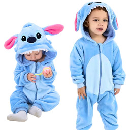 Piżama Onesie Przebranie Śpiochy Disney Stitch Niemowlę 120: