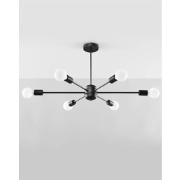 Sollux Lighting Lampa sufitowa LANGO 6 SL.1023 czarny