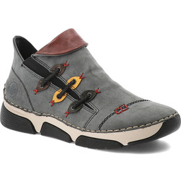Rieker Szare Botki Wygodne Buty Damskie