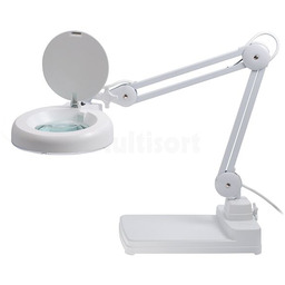 Lupa podświetlana 8 dioptrii fi 127mm z podstawą