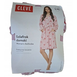 Szlafrok damski SERDUSZKA CLEVE różowy L/XL